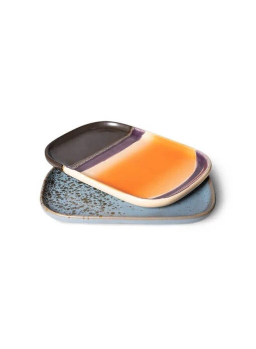 HK Living 70's ACE7121 Kleine Schalenset 14,5 X 10,5 Cm Aardewerk 2-delig